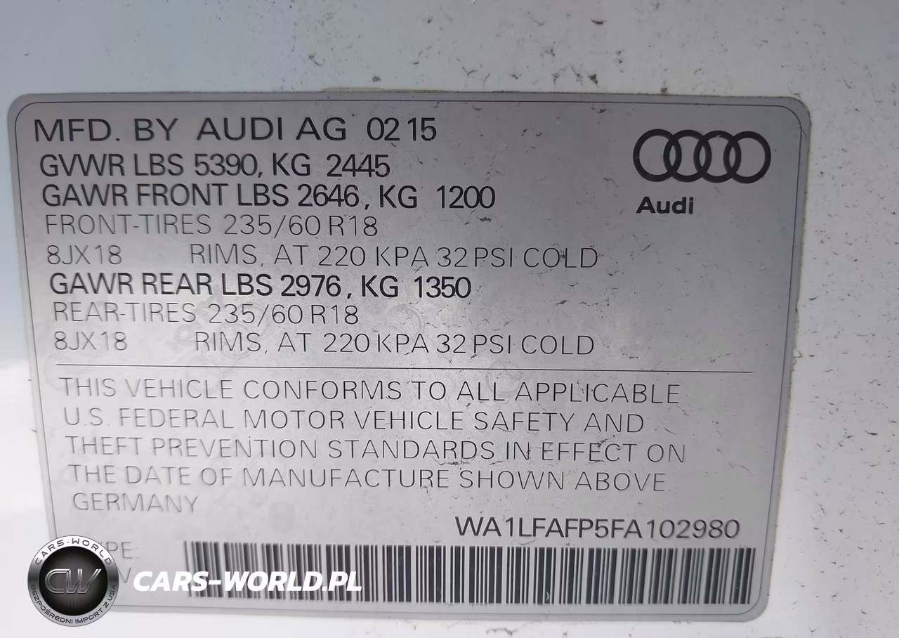 2015 Audi Q5 2.0T Premium VIN:WA1LFAFP5FA102980 - 9