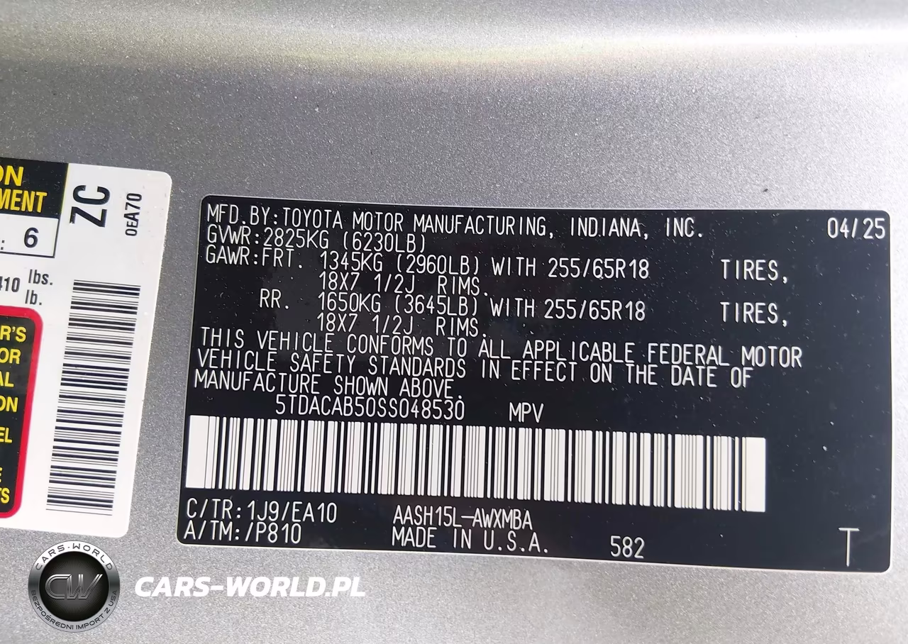 2025 Toyota Grand Highlander Hybrid Xle VIN:5TDACAB50SS048530 - 9