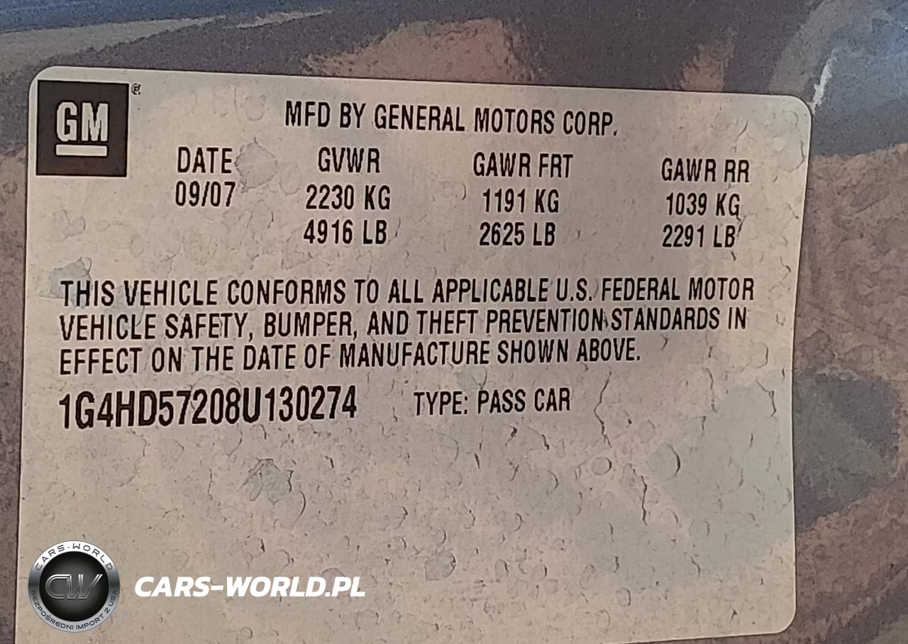 2008 Buick Lucerne Cxl VIN:1G4HD57208U130274 - 9