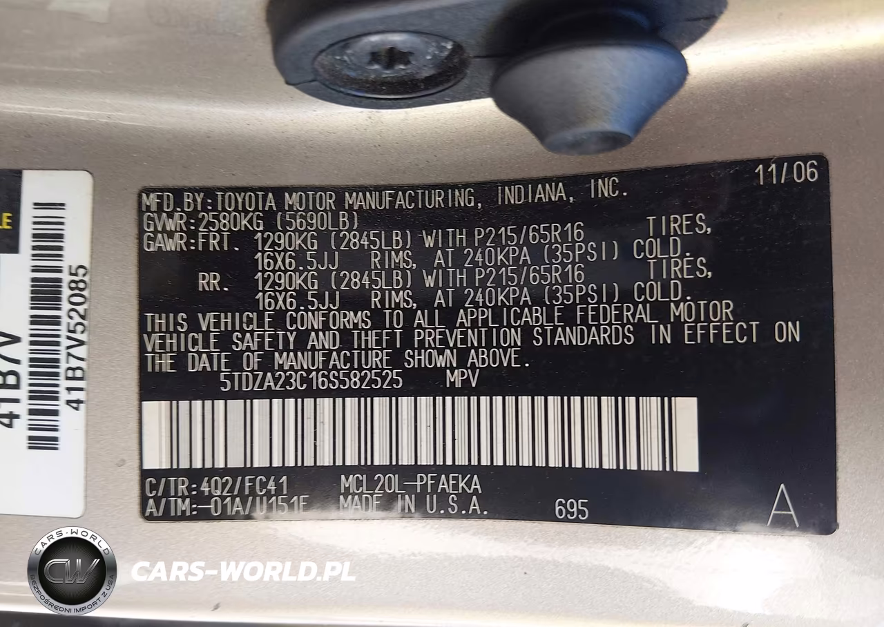 2006 Toyota Sienna Le VIN:5TDZA23C16S582525 - 9