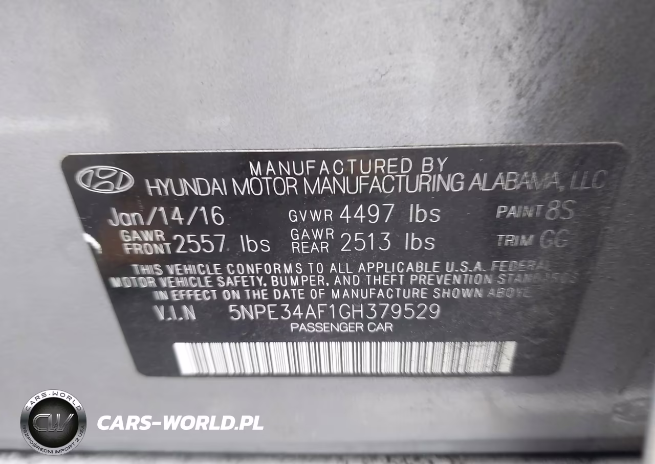 2016 Hyundai Sonata Sport VIN:5NPE34AF1GH379529 - 9