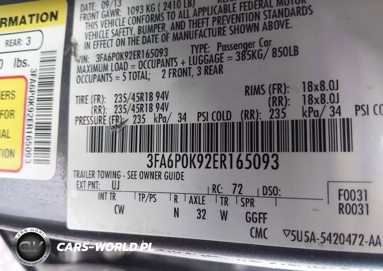 2014 Ford Fusion Titanium VIN:3FA6P0K92ER165093 - 9
