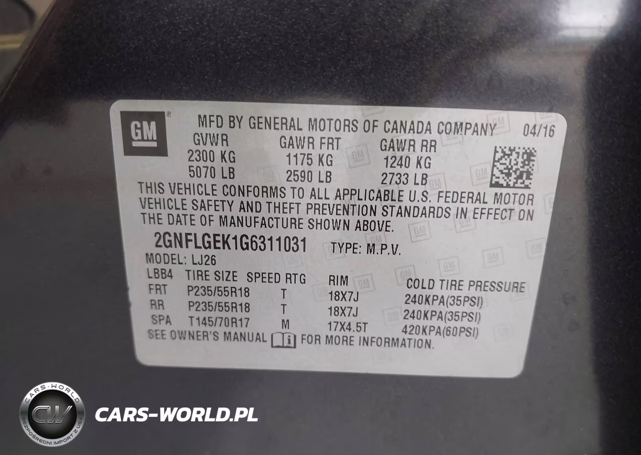 2016 Chevrolet Equinox Ltz VIN:2GNFLGEK1G6311031 - 9