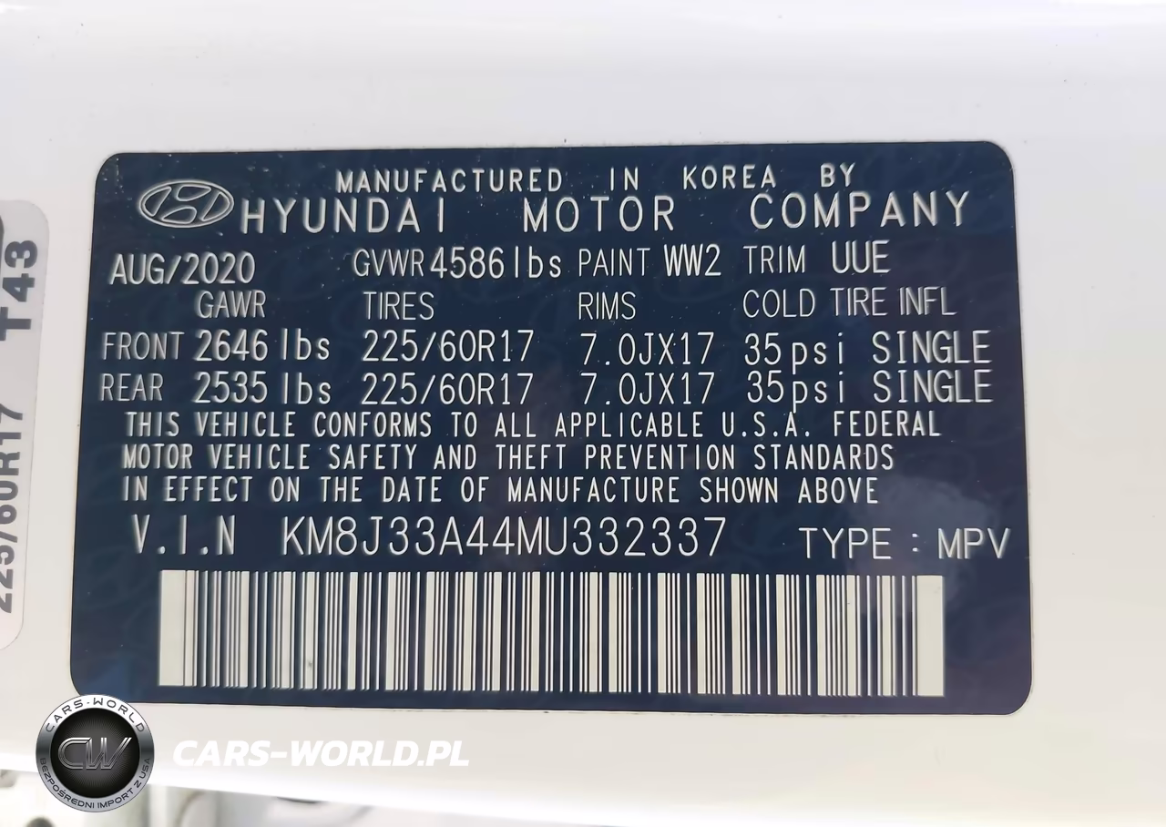 2021 Hyundai Tucson Value VIN:KM8J33A44MU332337 - 9