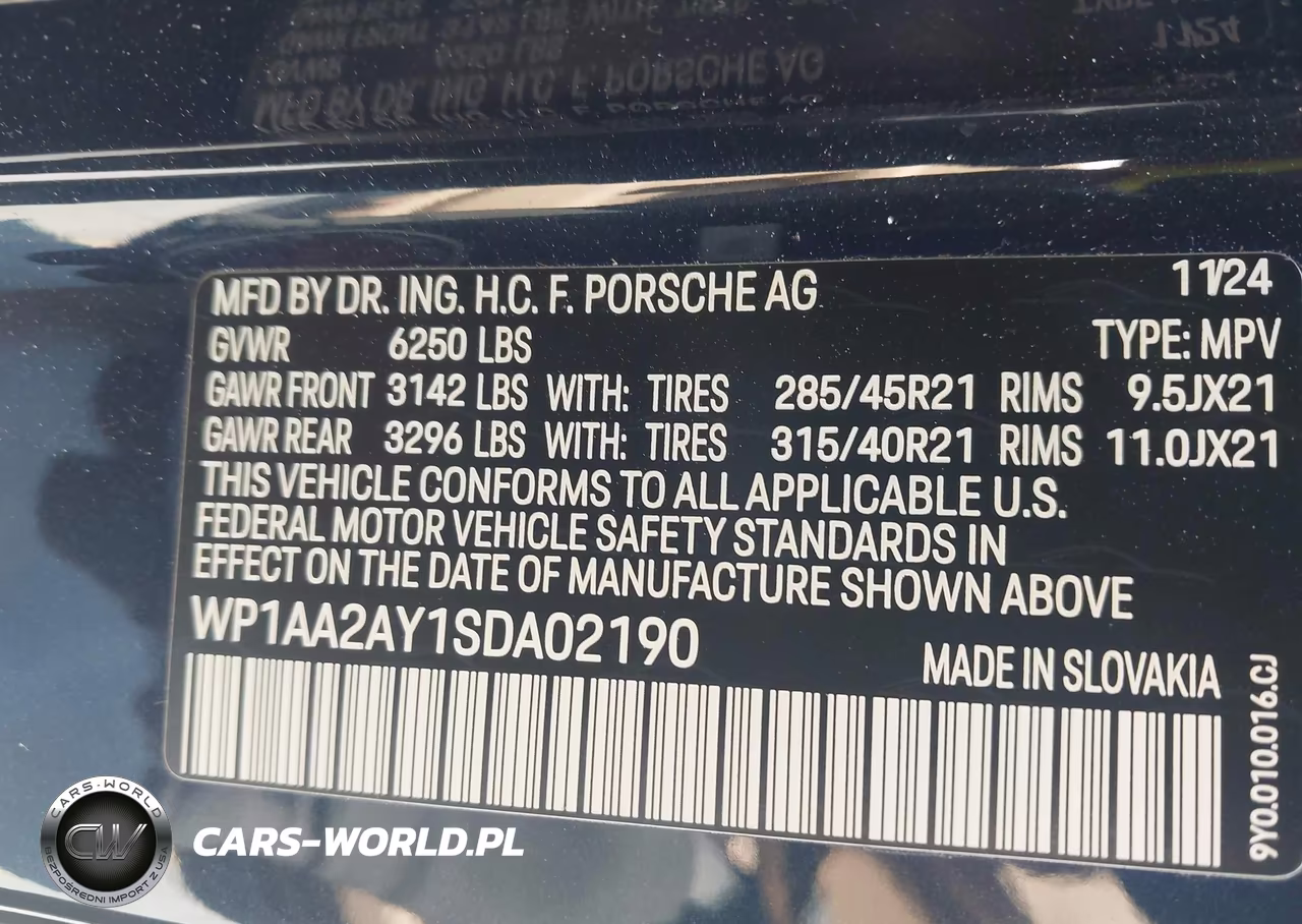 2025 Porsche Cayenne VIN:WP1AA2AY1SDA02190 - 9