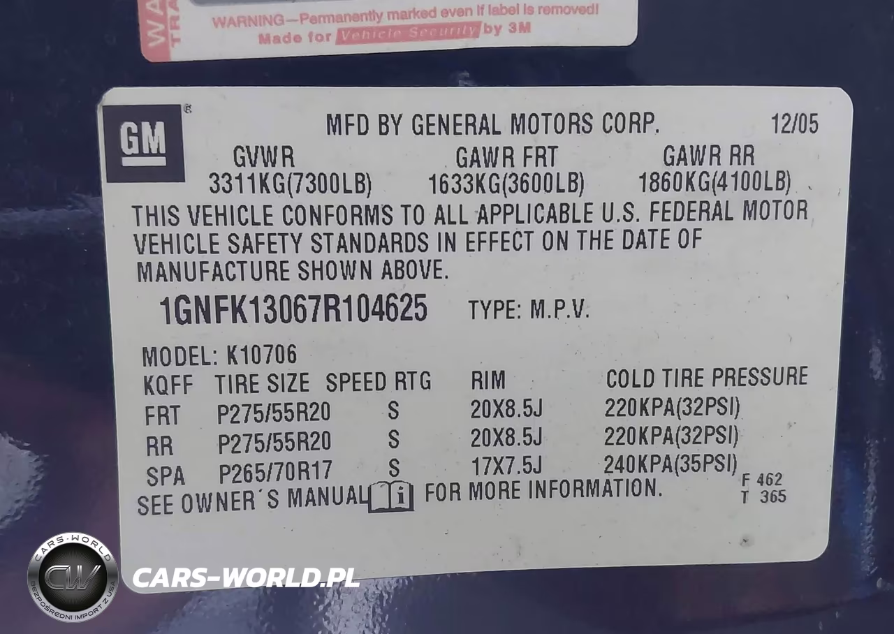 2007 Chevrolet Tahoe Ltz VIN:1GNFK13067R104625 - 9