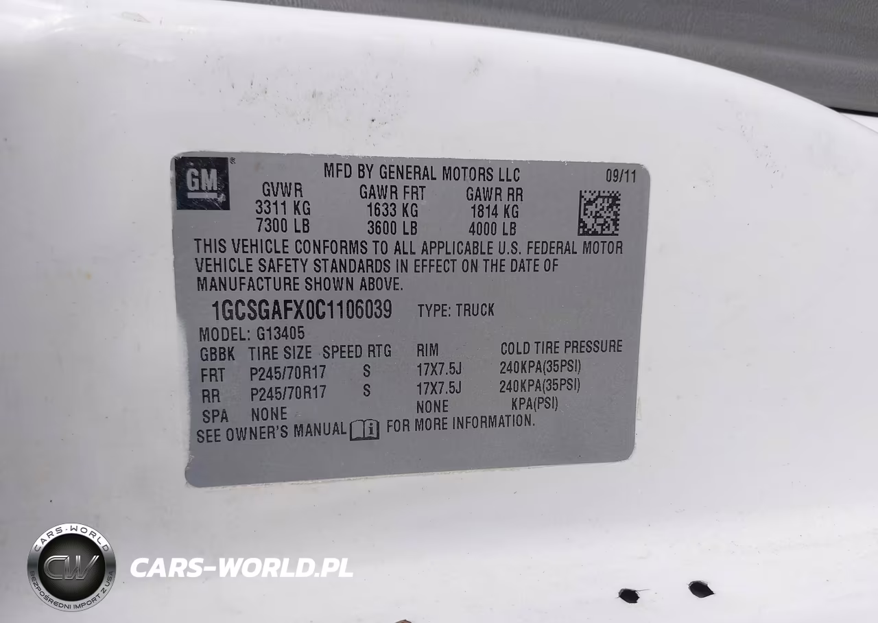 2012 Chevrolet Express 1500 Work Van VIN:1GCSGAFX0C1106039 - 9