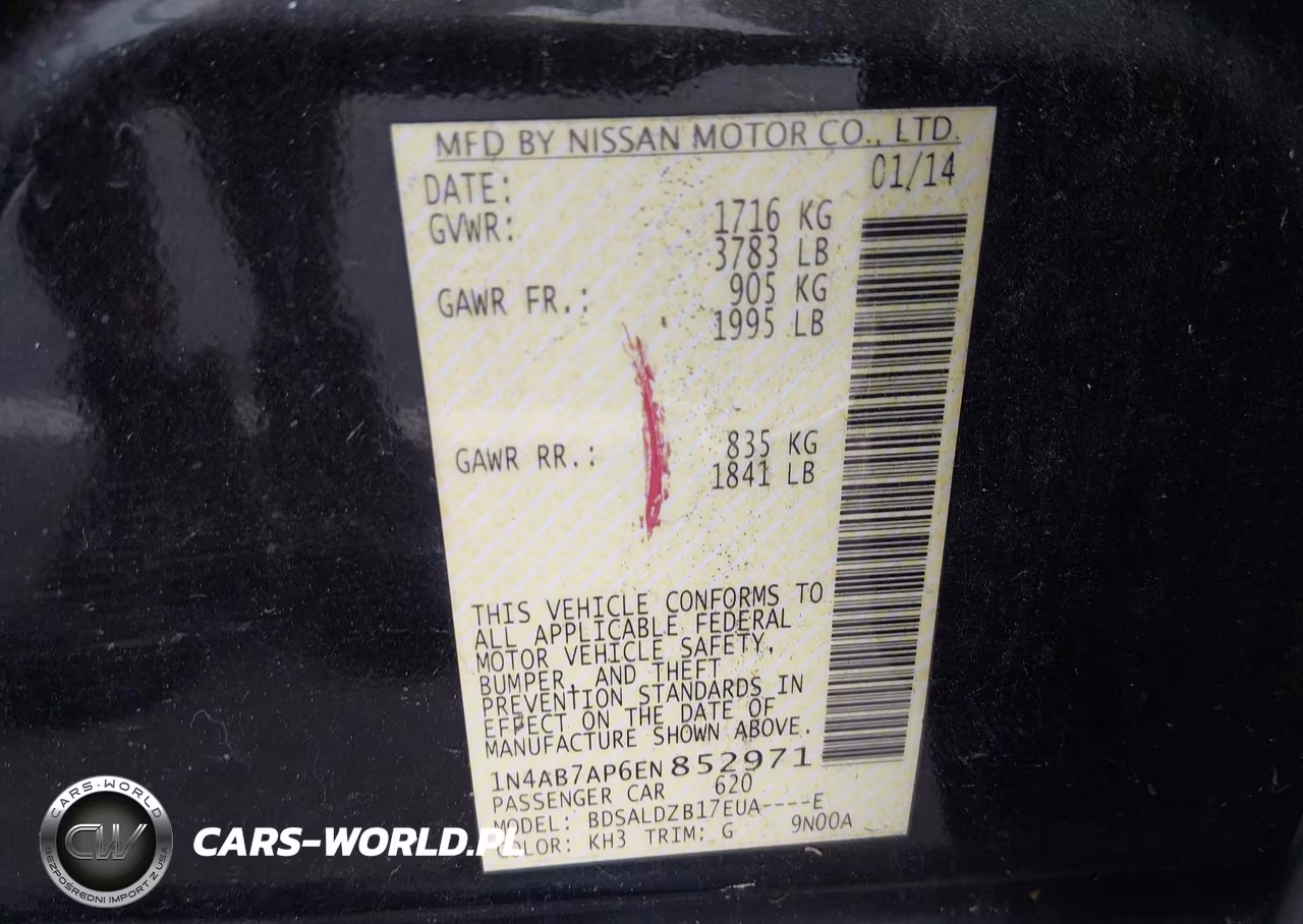 2014 Nissan Sentra Fe+ S-Fe+ Sv-S-Sl-Sr-Sv VIN:1N4AB7AP6EN852971 - 9