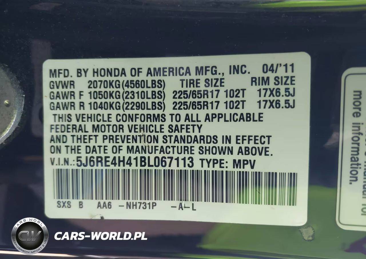 2011 Honda Cr-V Se VIN:5J6RE4H41BL067113 - 9