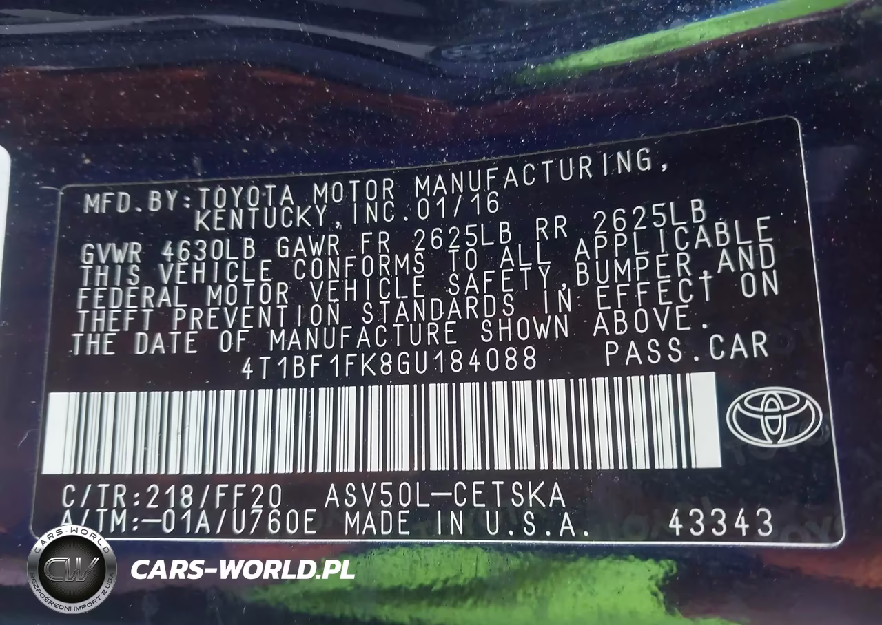 2016 Toyota Camry Se VIN:4T1BF1FK8GU184088 - 9