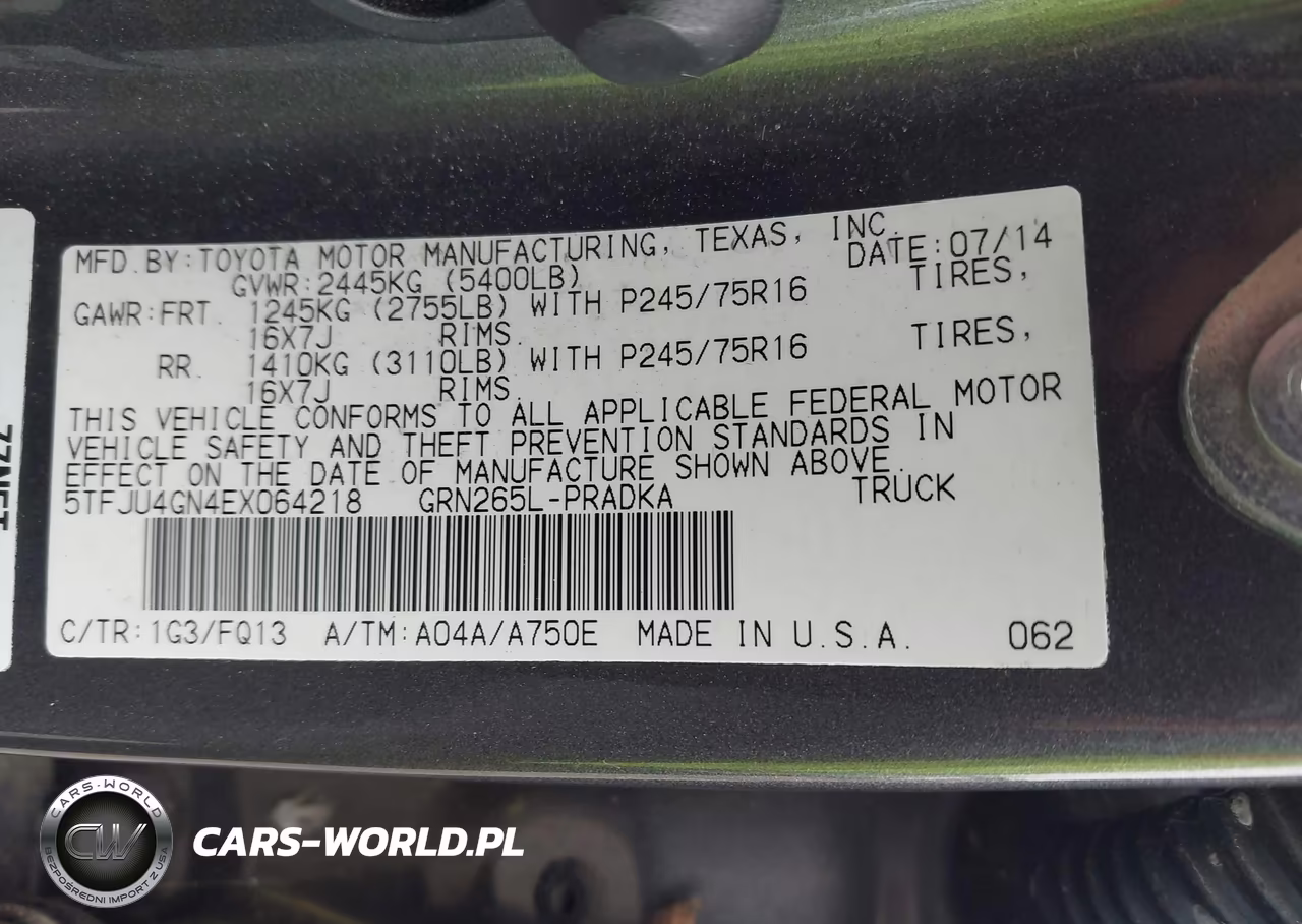 2014 Toyota Tacoma Prerunner V6 VIN:5TFJU4GN4EX064218 - 9
