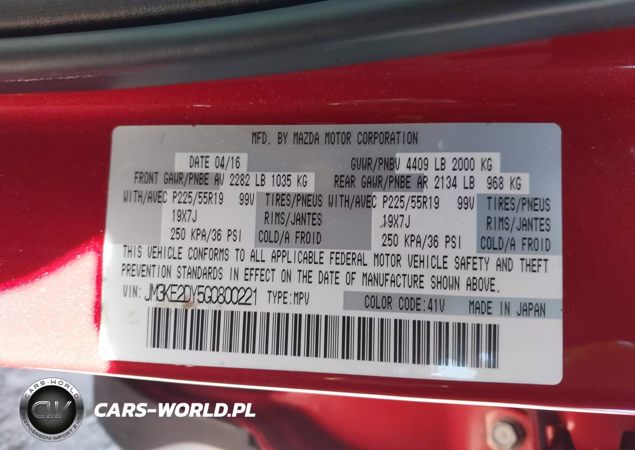 2016 Mazda Cx-5 Grand Touring VIN:JM3KE2DY5G0800221 - 9