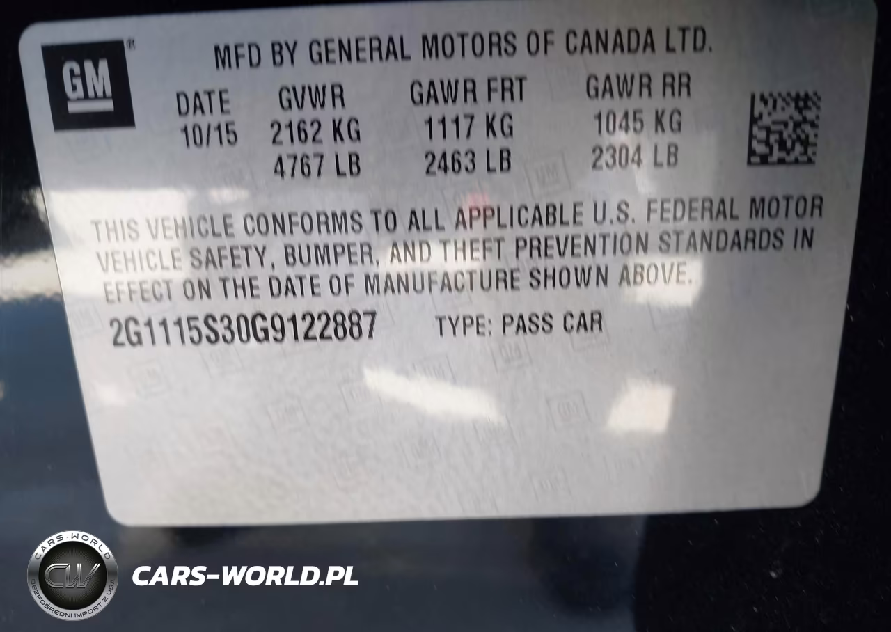 2016 Chevrolet Impala 2Lt VIN:2G1115S30G9122887 - 9