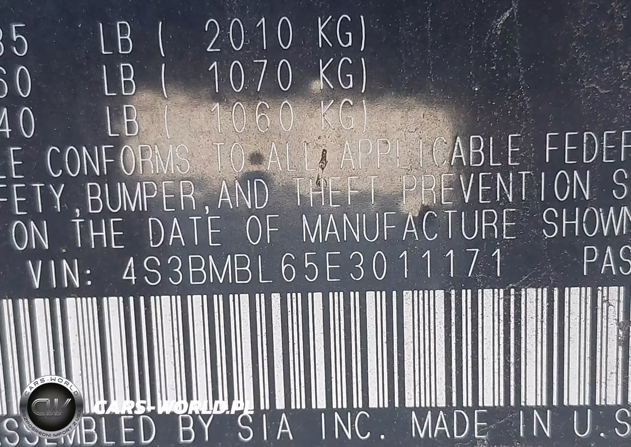 2014 Subaru Legacy 2.5I Limited VIN:4S3BMBL65E3011171 - 9