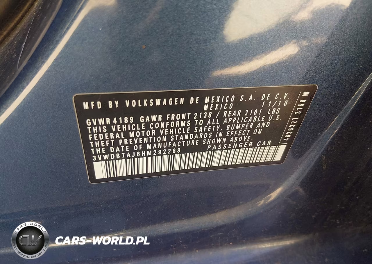 2017 Volkswagen Jetta 1.4T Se VIN:3VWDB7AJ6HM292268 - 9