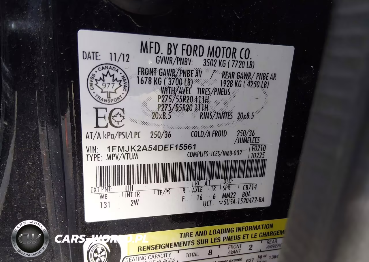 2013 Ford Expedition Max Limited VIN:1FMJK2A54DEF15561 - 9