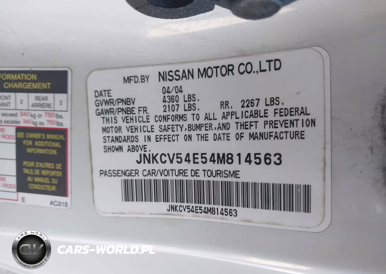 2004 Infiniti G35 VIN:JNKCV54E54M814563 - 9