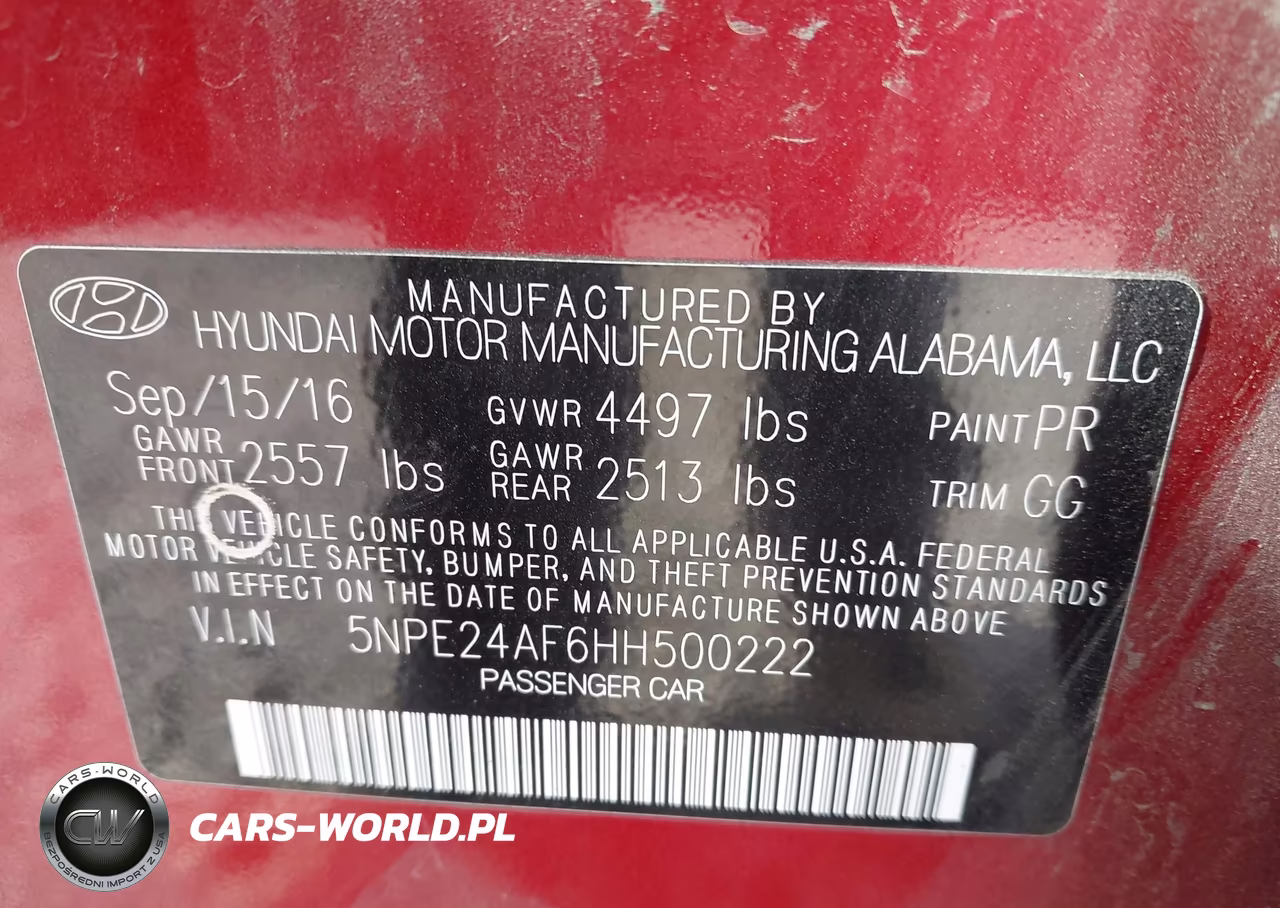 2017 Hyundai Sonata Se VIN:5NPE24AF6HH500222 - 9