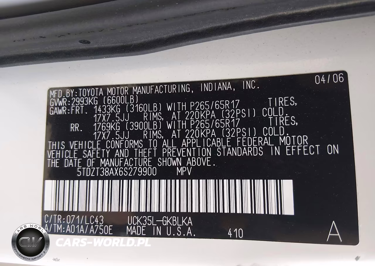 2006 Toyota Sequoia Limited V8 VIN:5TDZT38AX6S279900 - 9