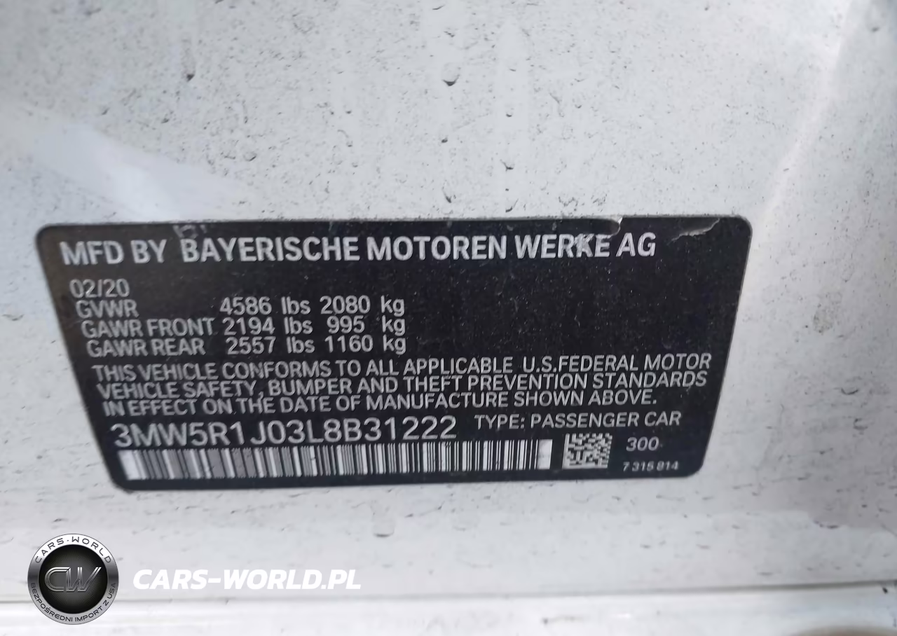 2020 BMW 330I VIN:3MW5R1J03L8B31222 - 9