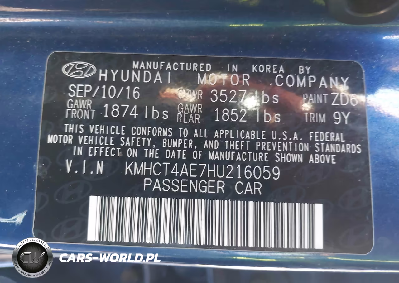 2017 Hyundai Accent Se VIN:KMHCT4AE7HU216059 - 9