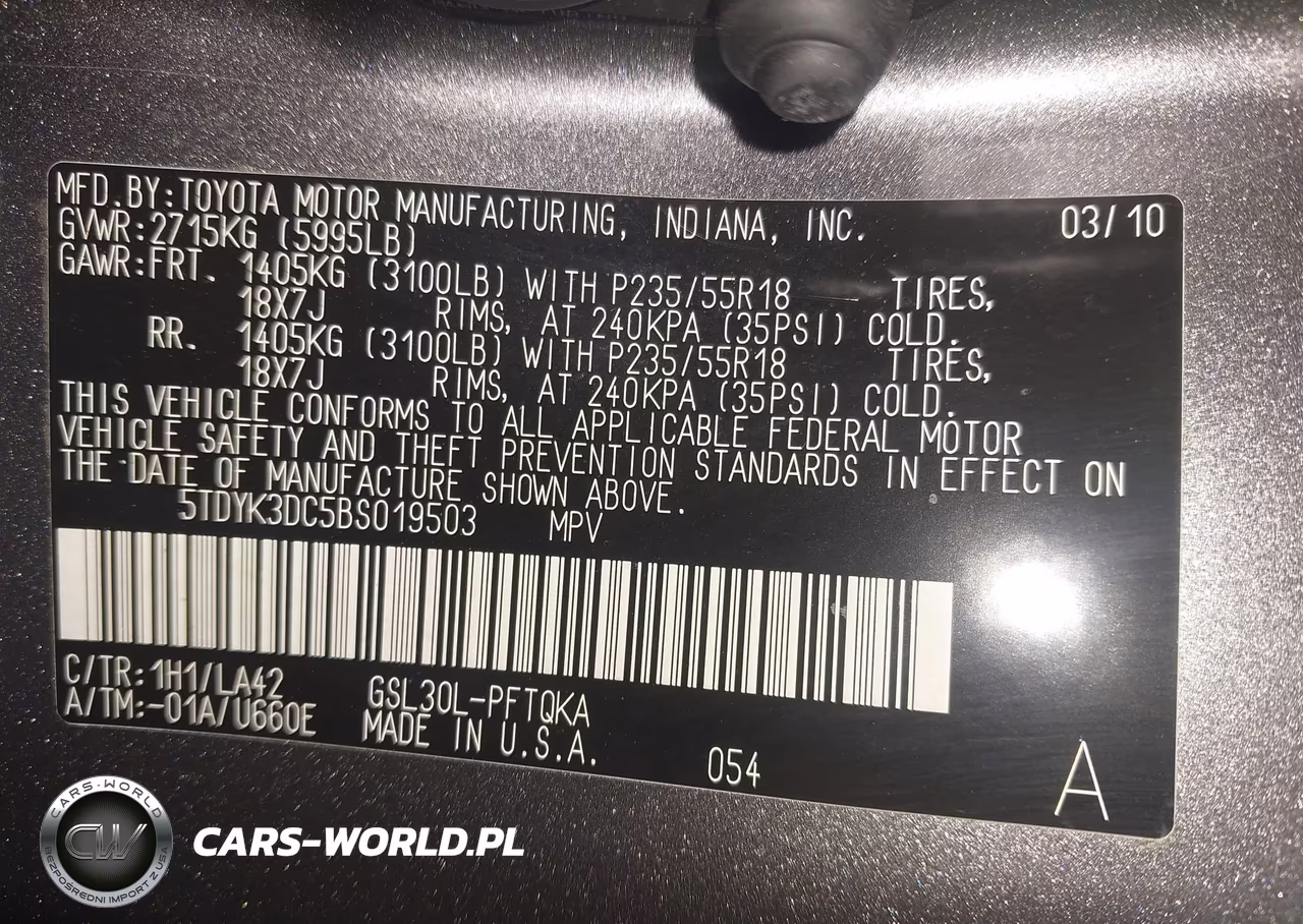2011 Toyota Sienna Ltd VIN:5TDYK3DC5BS019503 - 9
