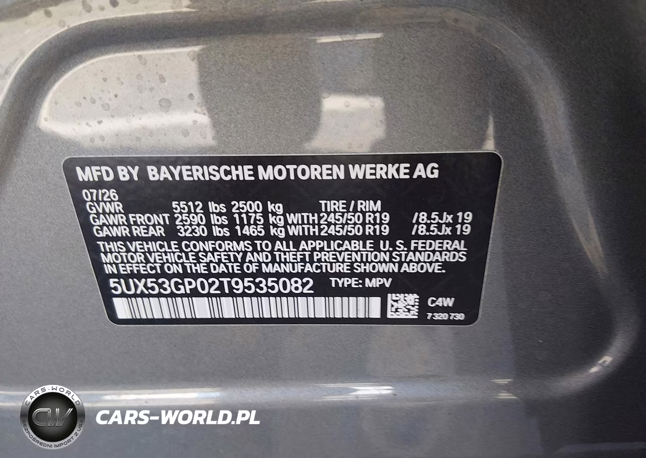 2026 BMW X3 30 xDrive VIN:5UX53GP02T9535082 - 9