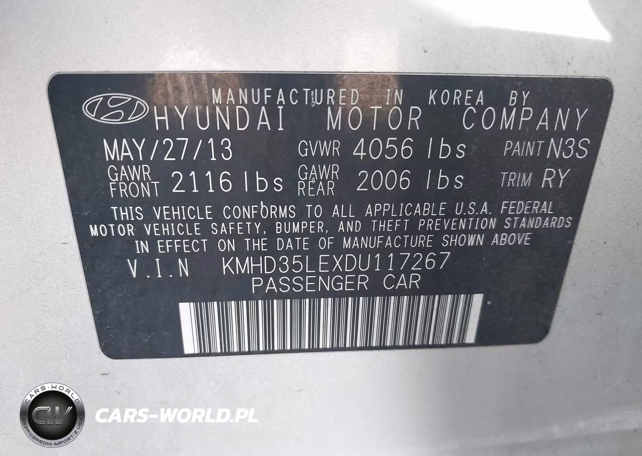 2013 Hyundai Elantra Gt VIN:KMHD35LEXDU117267 - 9