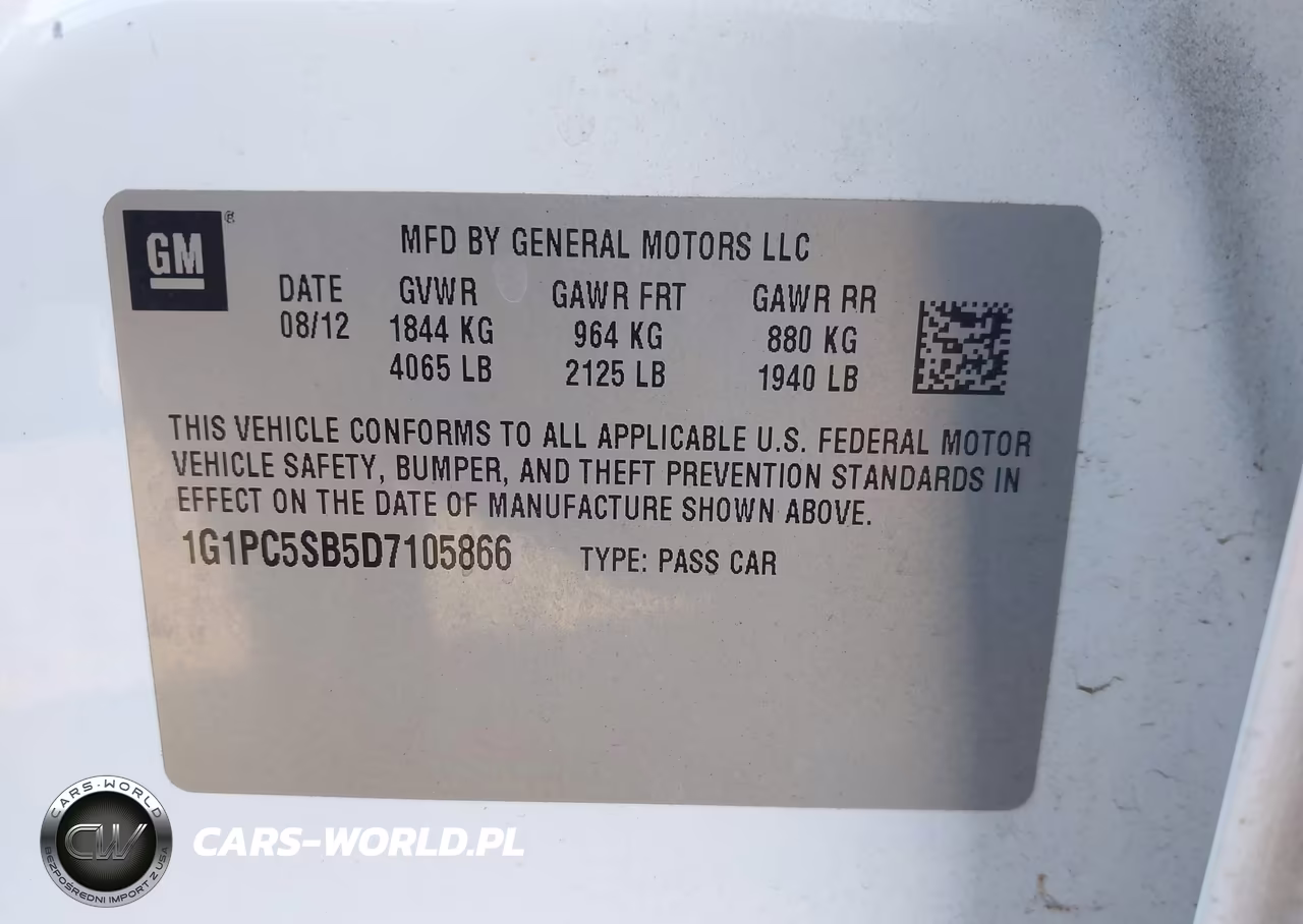2013 Chevrolet Cruze 1Lt Auto VIN:1G1PC5SB5D7105866 - 9