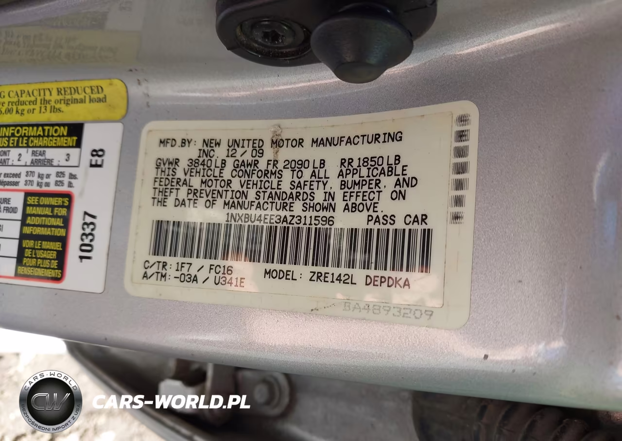2010 Toyota Corolla Le VIN:1NXBU4EE3AZ311596 - 9