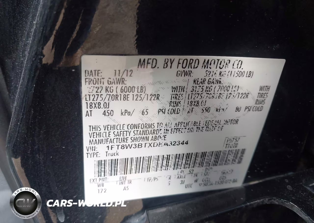 2013 Ford F-350 Xl VIN:1FT8W3BTXDEA32344 - 8