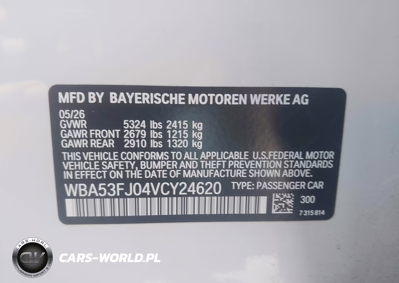 2027 BMW 530I xDrive VIN:WBA53FJ04VCY24620 - 9