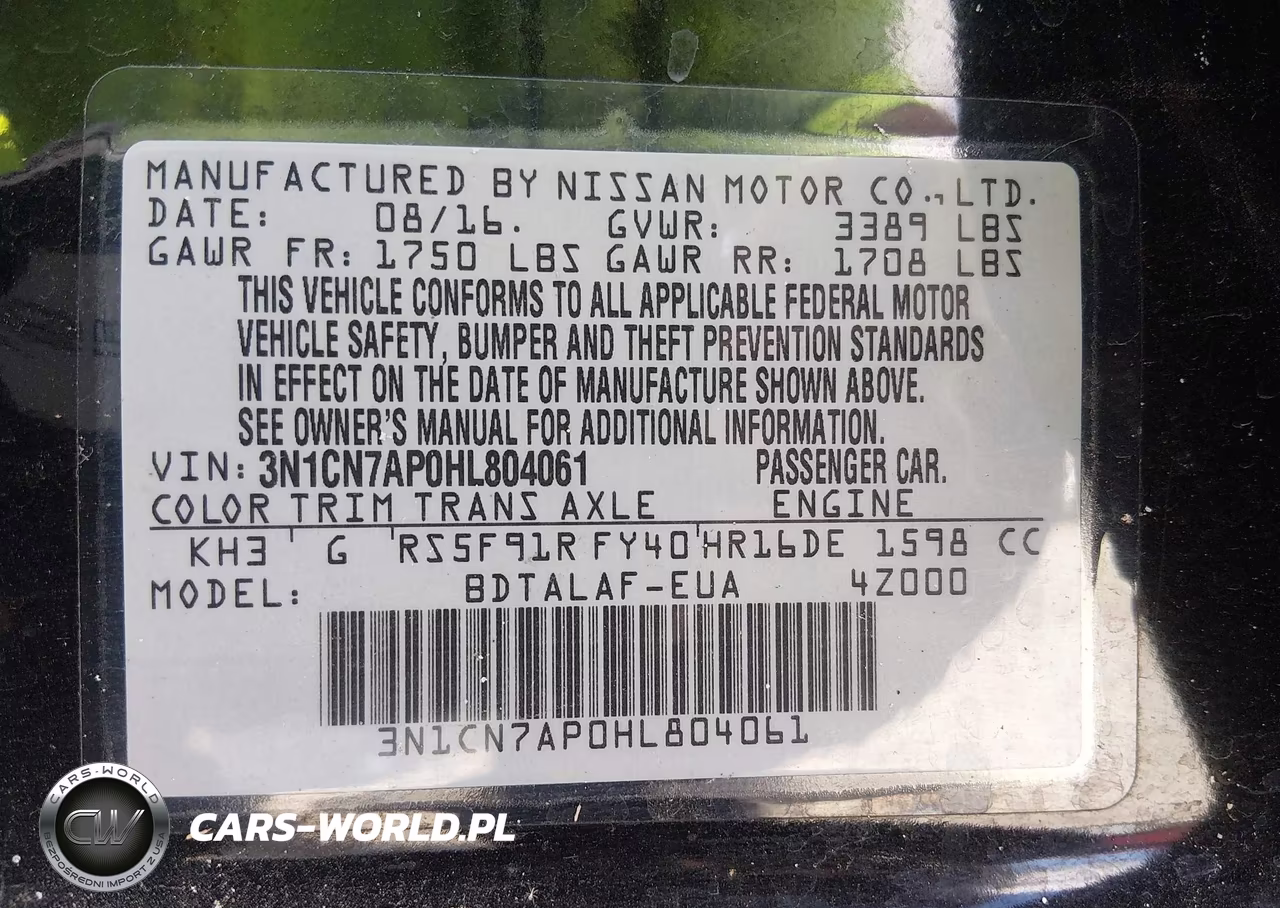 2017 Nissan Versa 1.6 S VIN:3N1CN7AP0HL804061 - 9