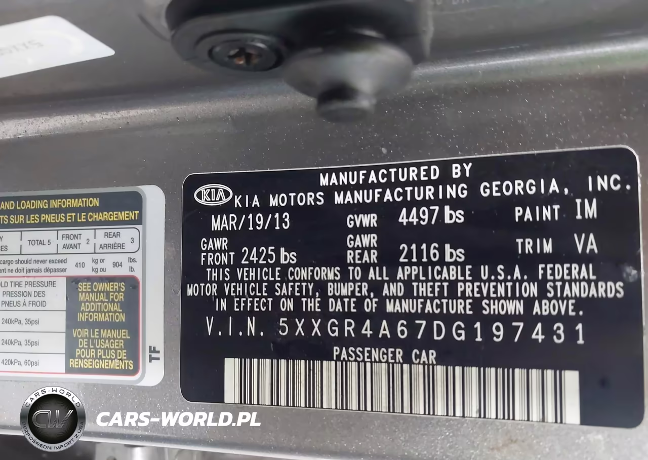 2013 Kia Optima Sx VIN:5XXGR4A67DG197431 - 9