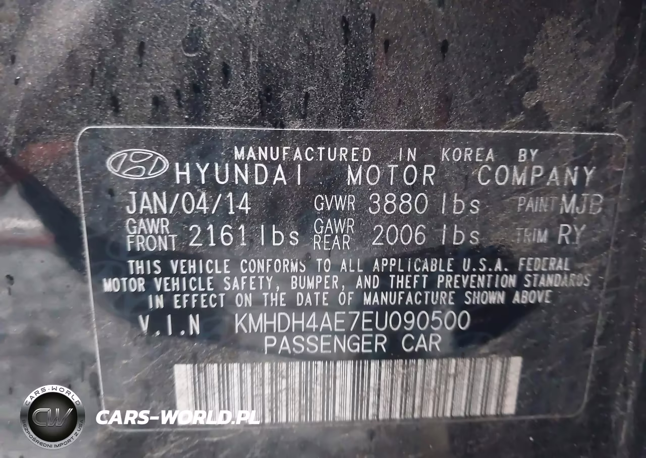 2014 Hyundai Elantra Limited VIN:KMHDH4AE7EU090500 - 9