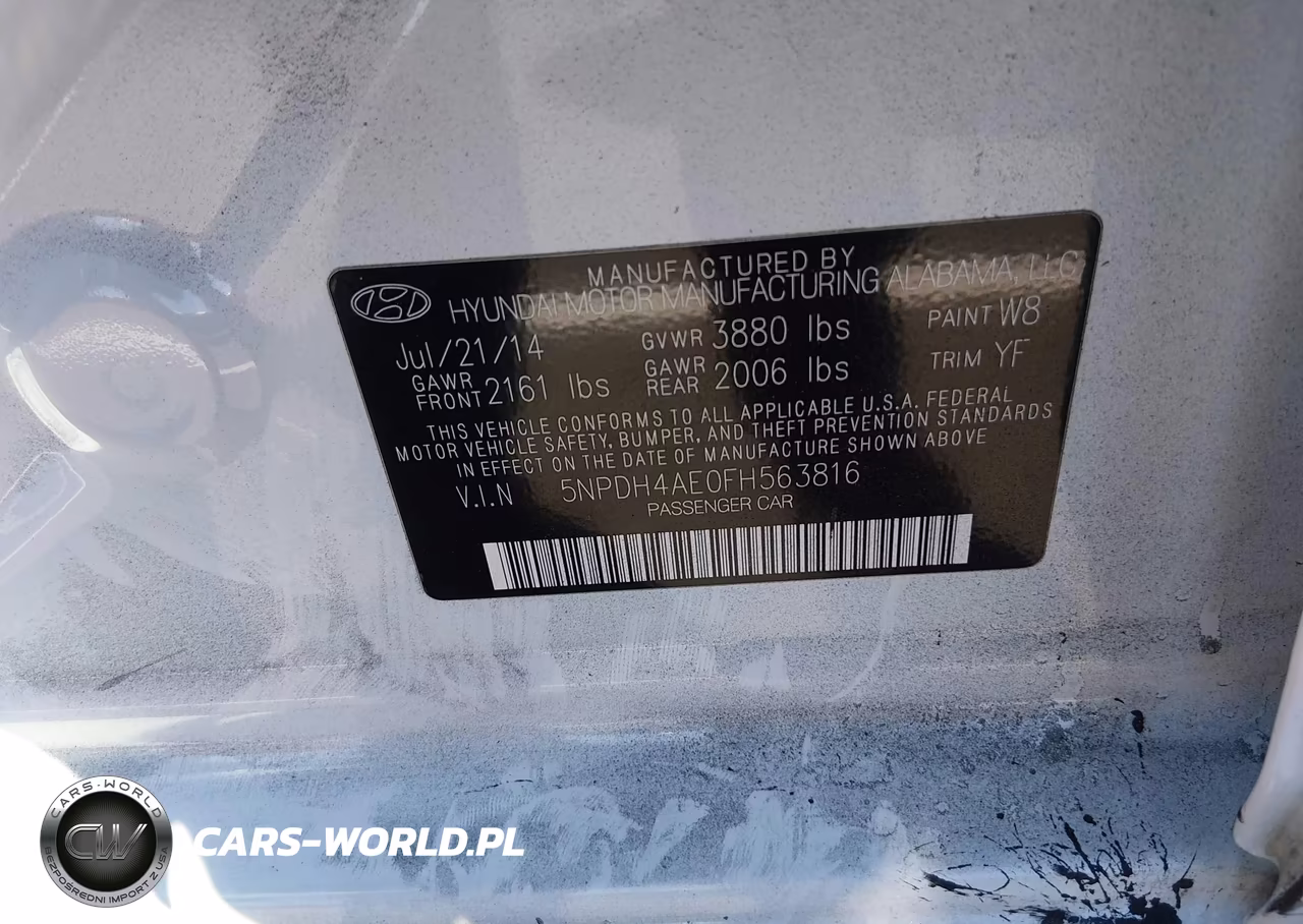 2015 Hyundai Elantra Se VIN:5NPDH4AE0FH563816 - 9