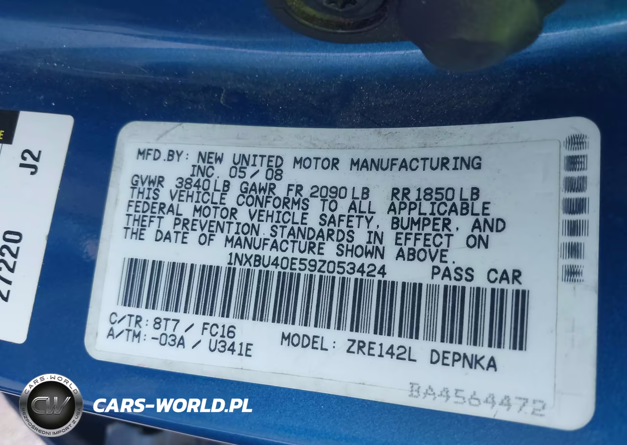 2009 Toyota Corolla Xle VIN:1NXBU40E59Z053424 - 9