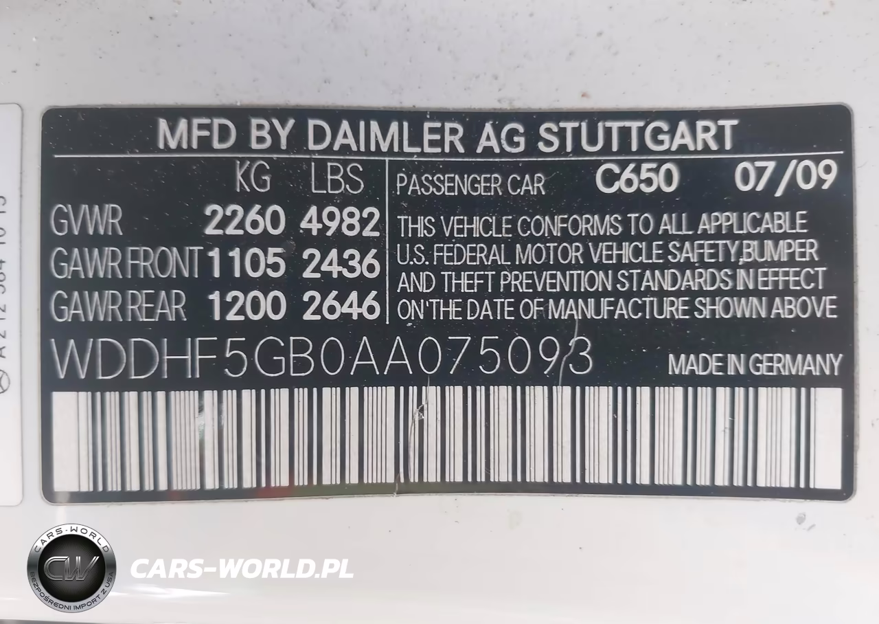2010 Mercedes-Benz E 350 VIN:WDDHF5GB0AA075093 - 9