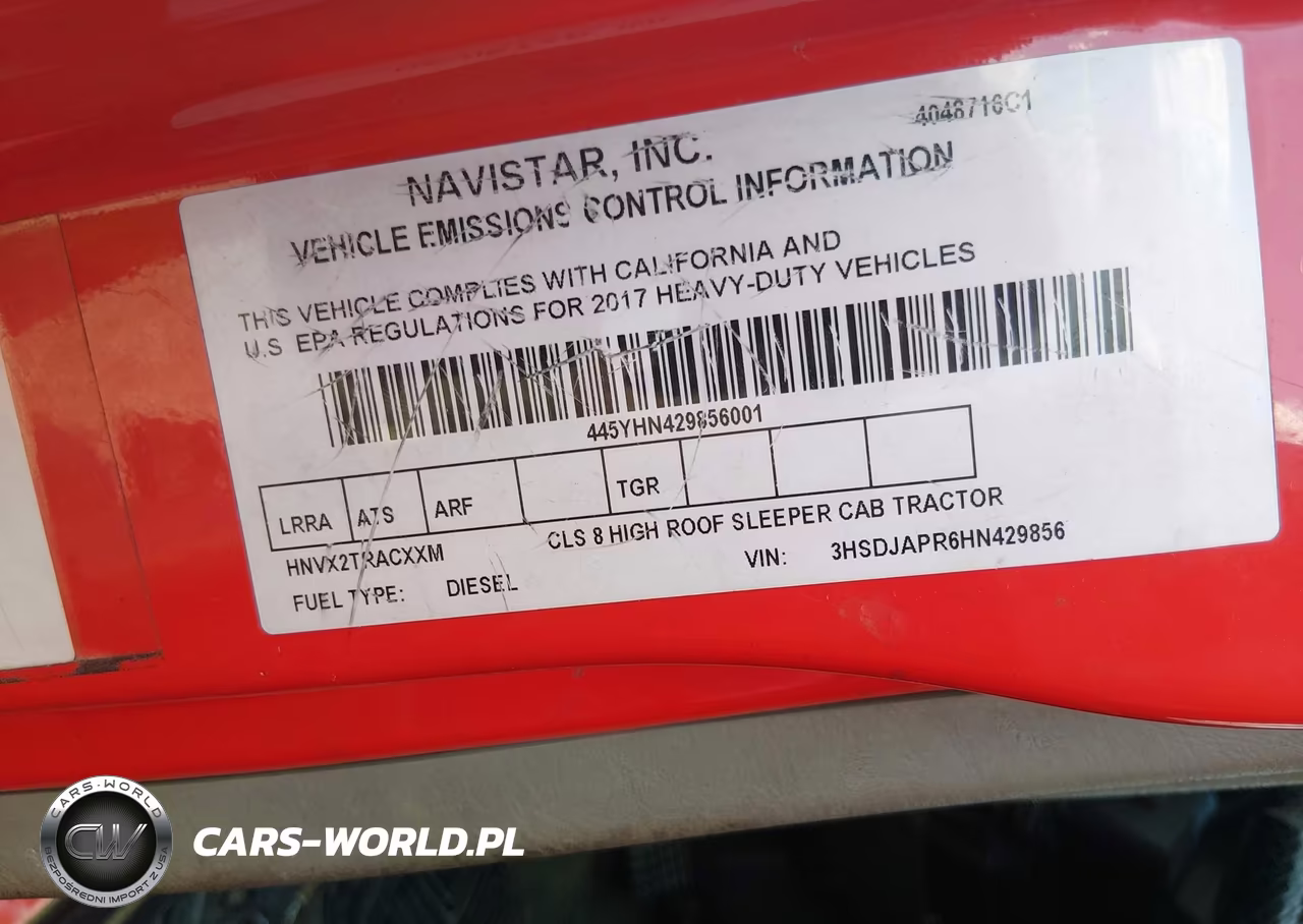 2017 International Prostar+ VIN:3HSDJAPR6HN429856 - 8