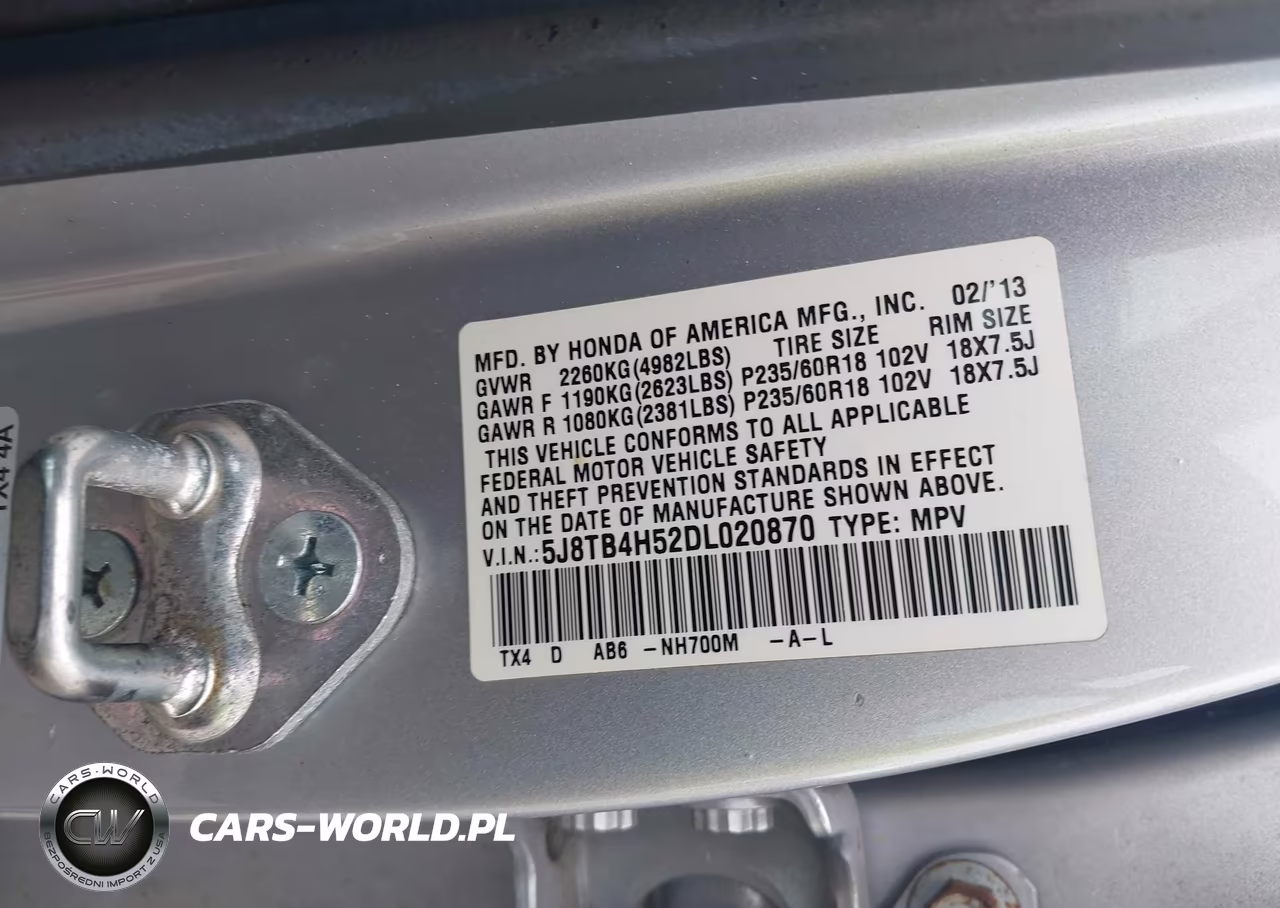 2013 Acura Rdx VIN:5J8TB4H52DL020870 - 9