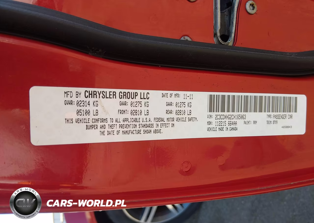 2012 Dodge Charger Sxt VIN:2C3CDXHG2CH165063 - 9