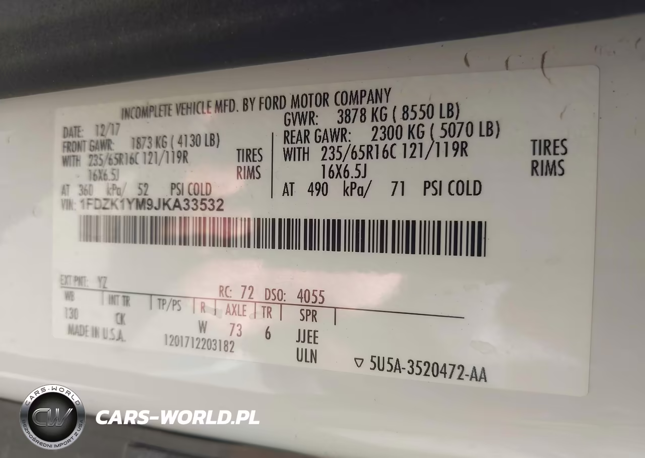 2018 Ford Transit-150 Xlt VIN:1FDZK1YM9JKA33532 - 9