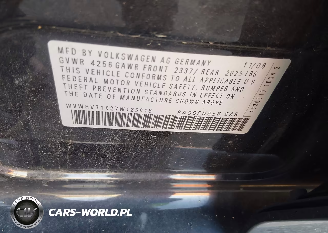 2007 Volkswagen Gti 4-Door VIN:WVWHV71K27W125618 - 9