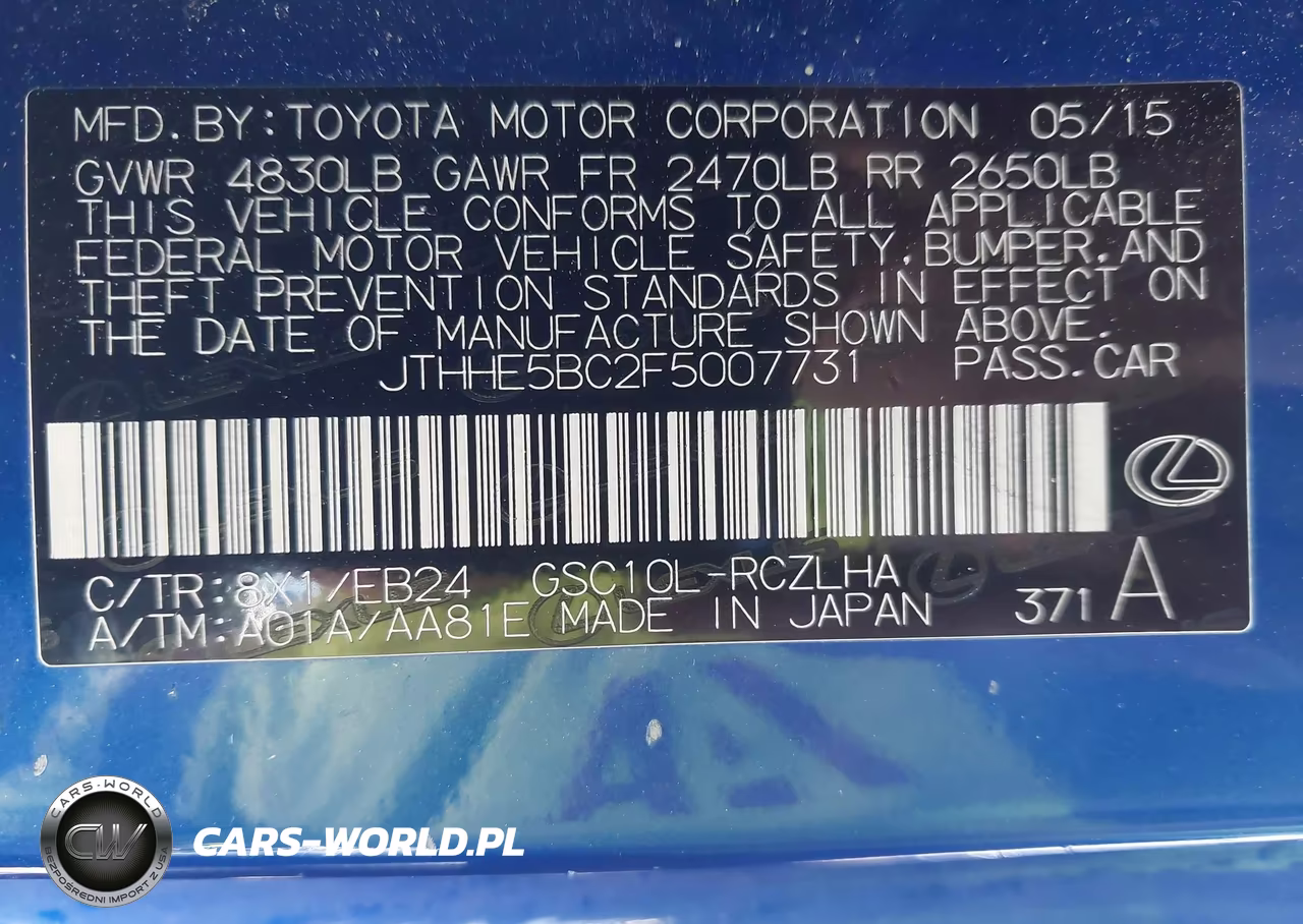 2015 Lexus Rc 350 VIN:JTHHE5BC2F5007731 - 9