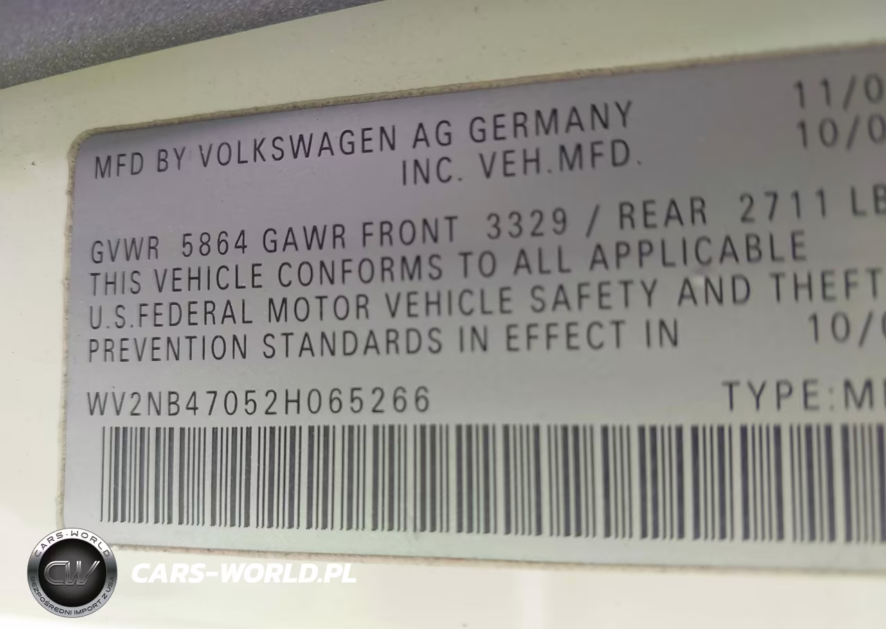 2002 Volkswagen Eurovan Mv VIN:WV2NB47052H065266 - 9