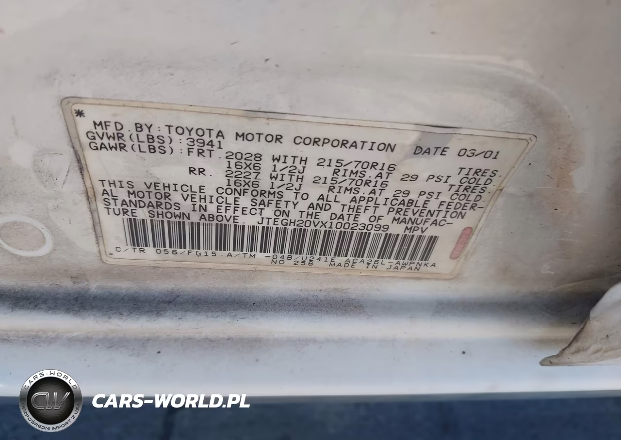 2001 Toyota Rav4 VIN:JTEGH20VX10023099 - 9