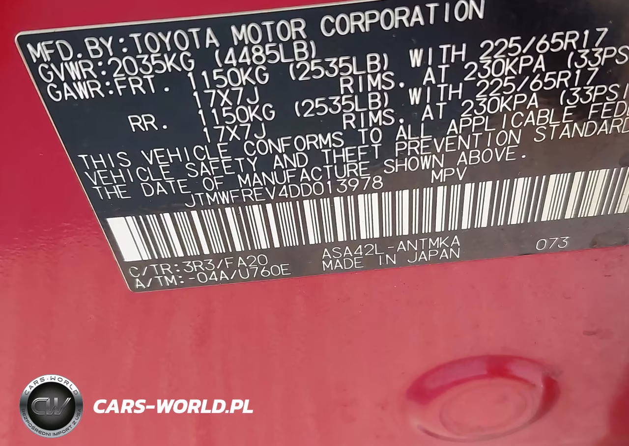 2013 Toyota Rav4 Xle VIN:JTMWFREV4DD013978 - 9