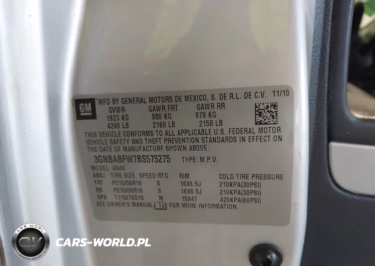 2011 Chevrolet Hhr Lt VIN:3GNBABFW7BS575275 - 9