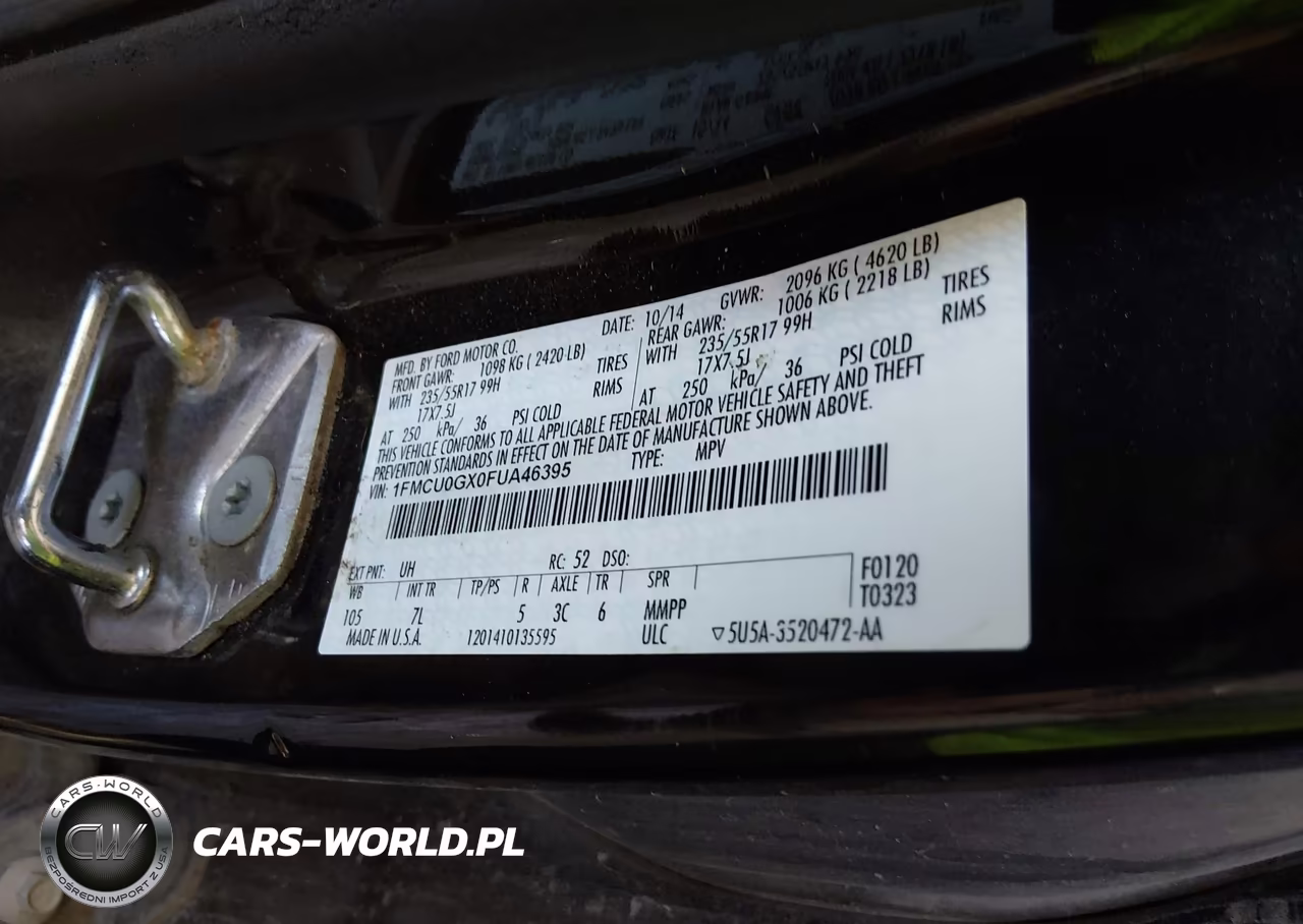 2015 Ford Escape Se VIN:1FMCU0GX0FUA46395 - 9