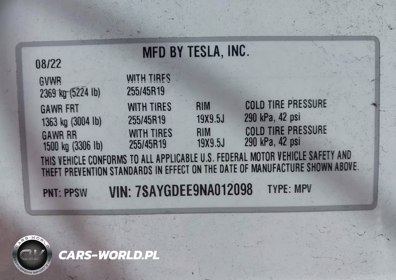 2022 Tesla Model Y Long Range Dual Motor All-Wheel Drive VIN:7SAYGDEE9NA012098 - 9